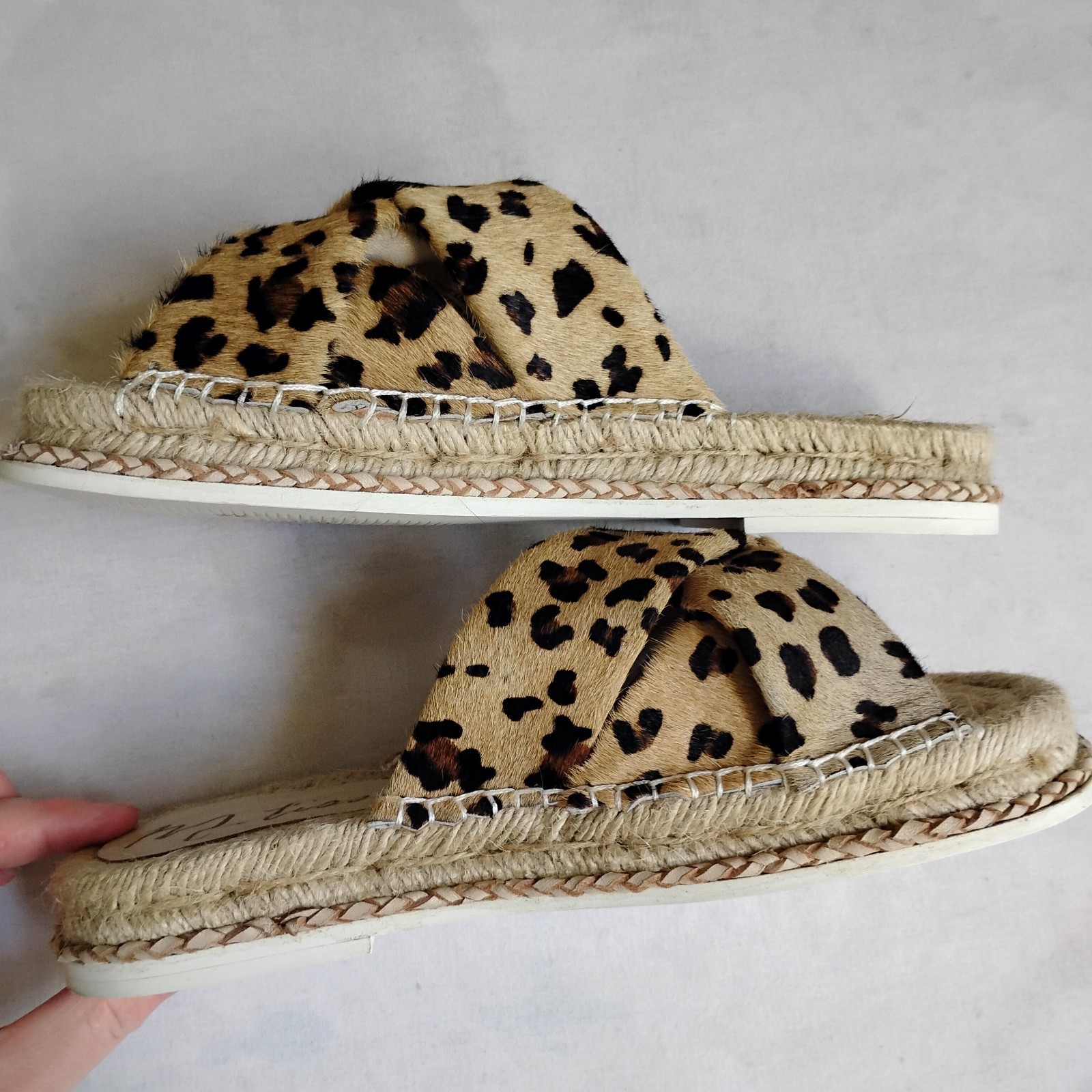 Matisse Sandals 7 M Leopard Print Cruise Espadrille Slip On Bohemian Boho Beach