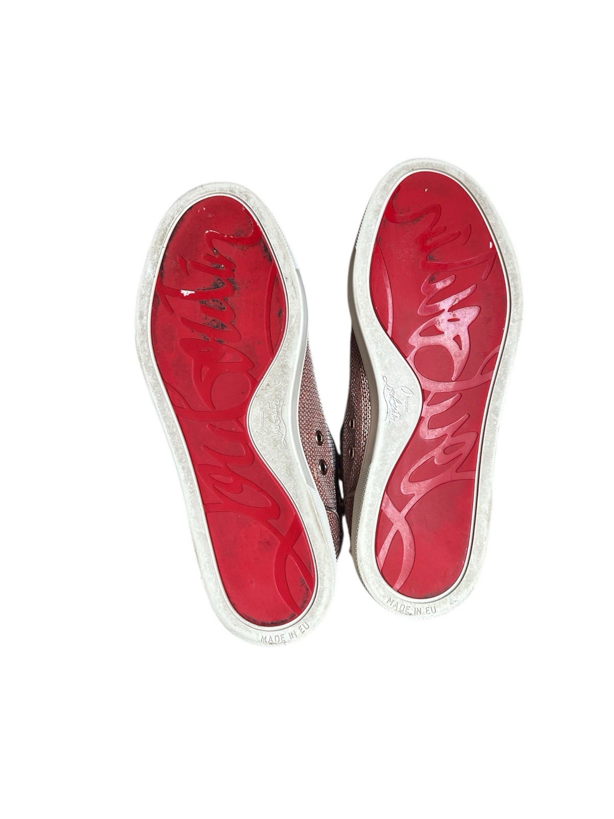 Christian Louboutin BIP BIP Woman Orlato Sequin Hi High Top Sneakers