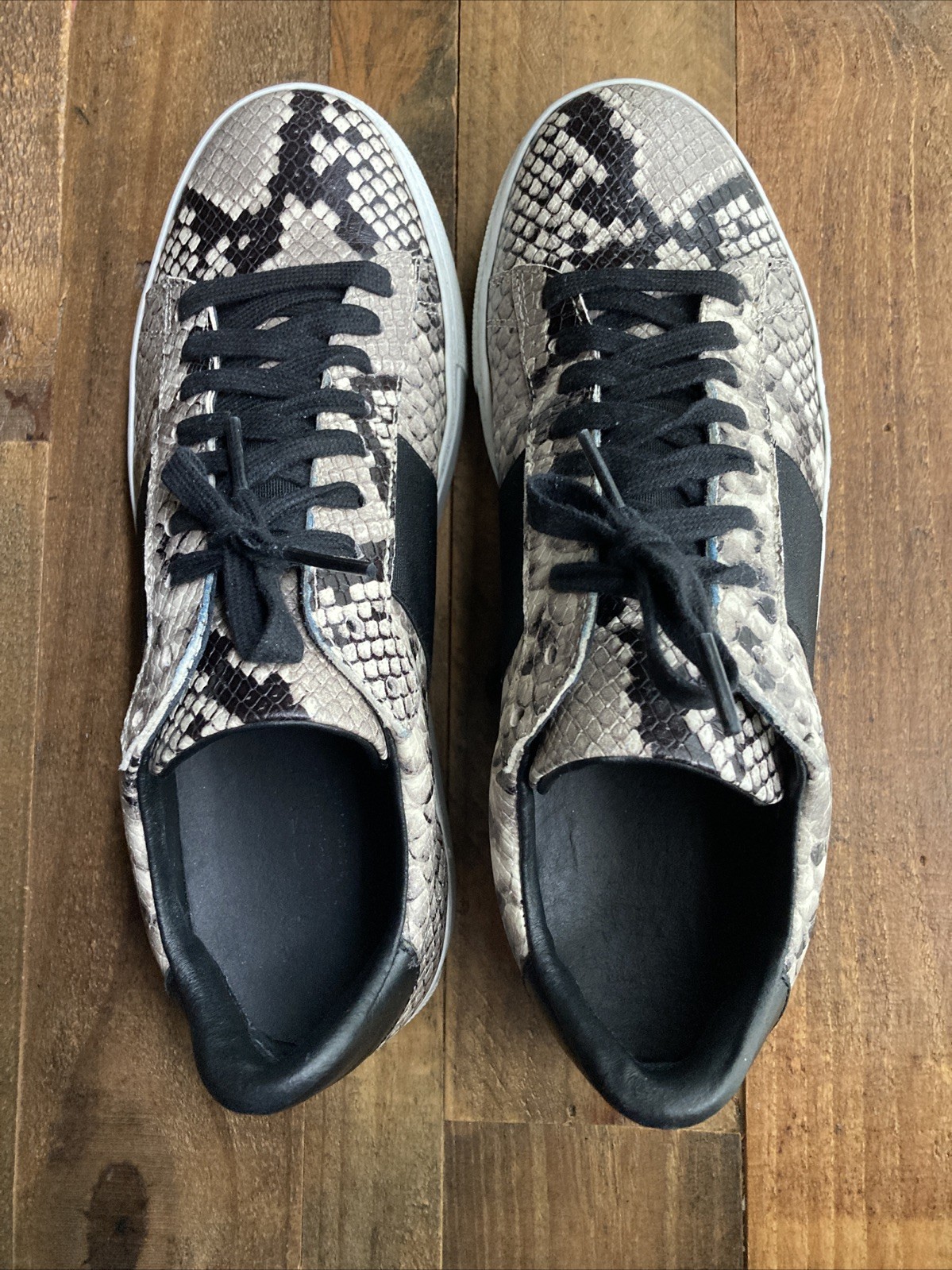 M. Gemi Nirvana Snake Leather Sneakers Shoes Size 38 7.5