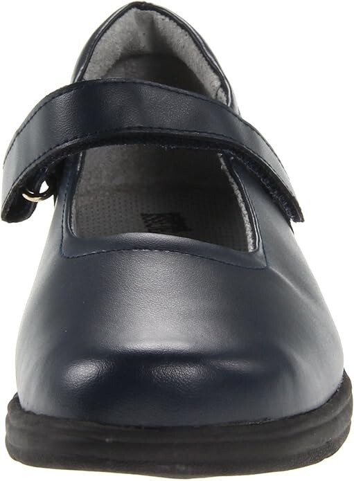 School Issue Prodigy Sz 8 W WIDE EU 39 Women’s Leather Mary Jane Flat Shoes Navy