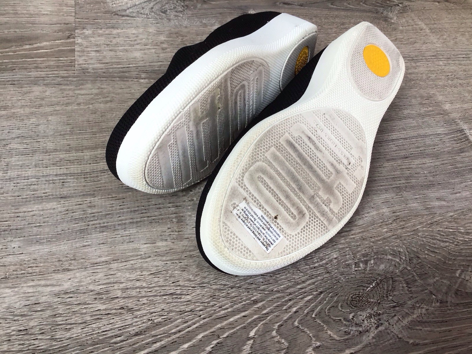 FitFlop Superskate Uberknit Black Fabric Slip On Women’s Size 7.5 Shoes H85-001