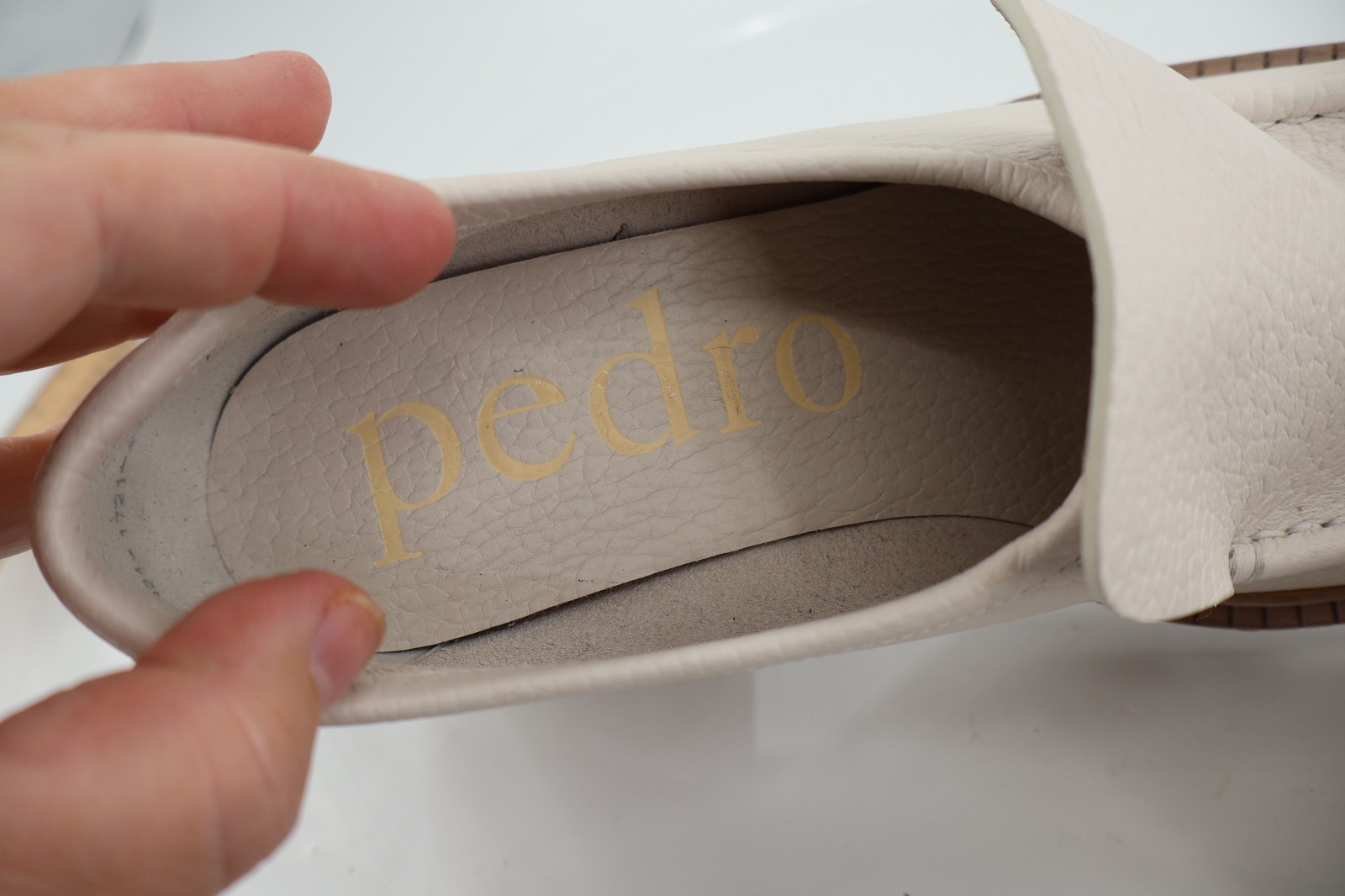 Pedro Garcia Zavanna Women 41 Cream Leather Loafer Platform Lug Sole Heels
