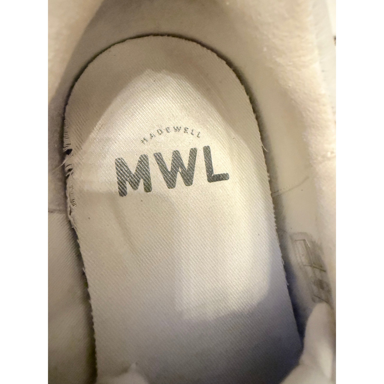 Madewell Court Spotted Calf Hair Sneakers Womens 8 Beige White MD783