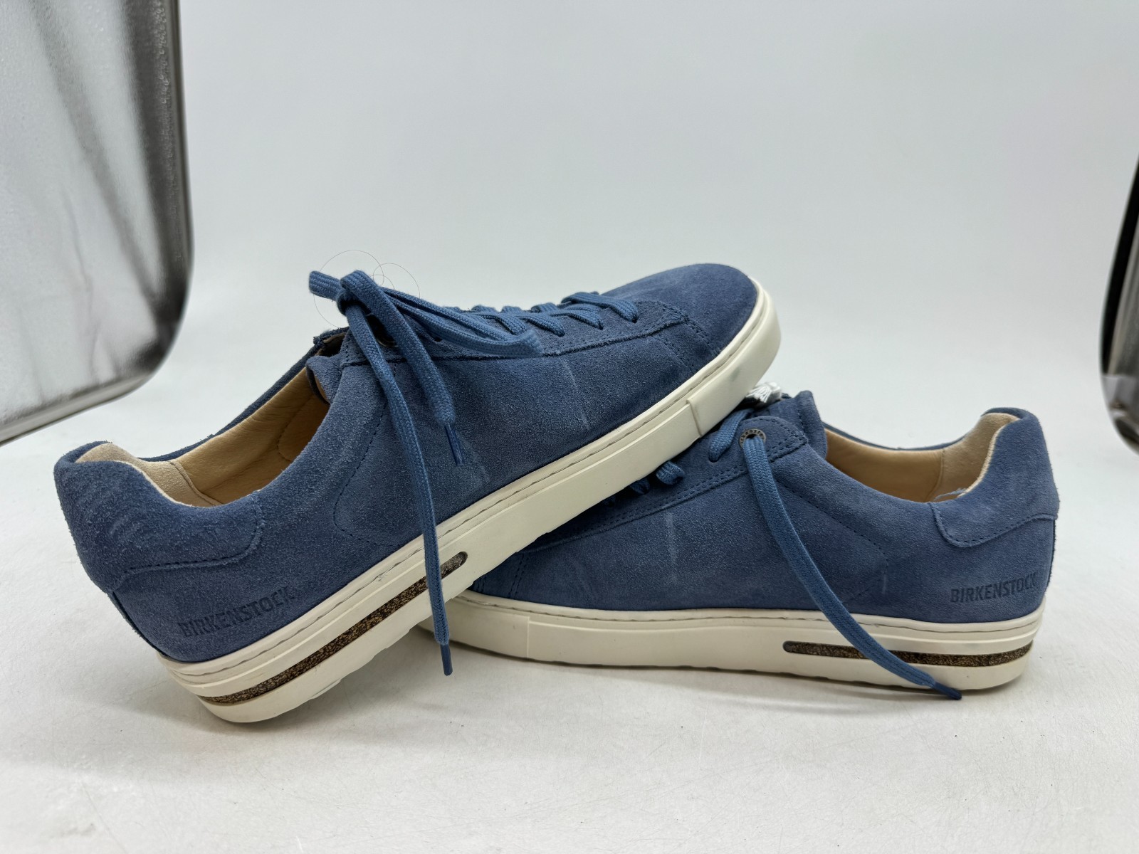 Birkenstock Bend Low Sneakers Women’s Elemental Blue Suede Comfort Lace Up – 8
