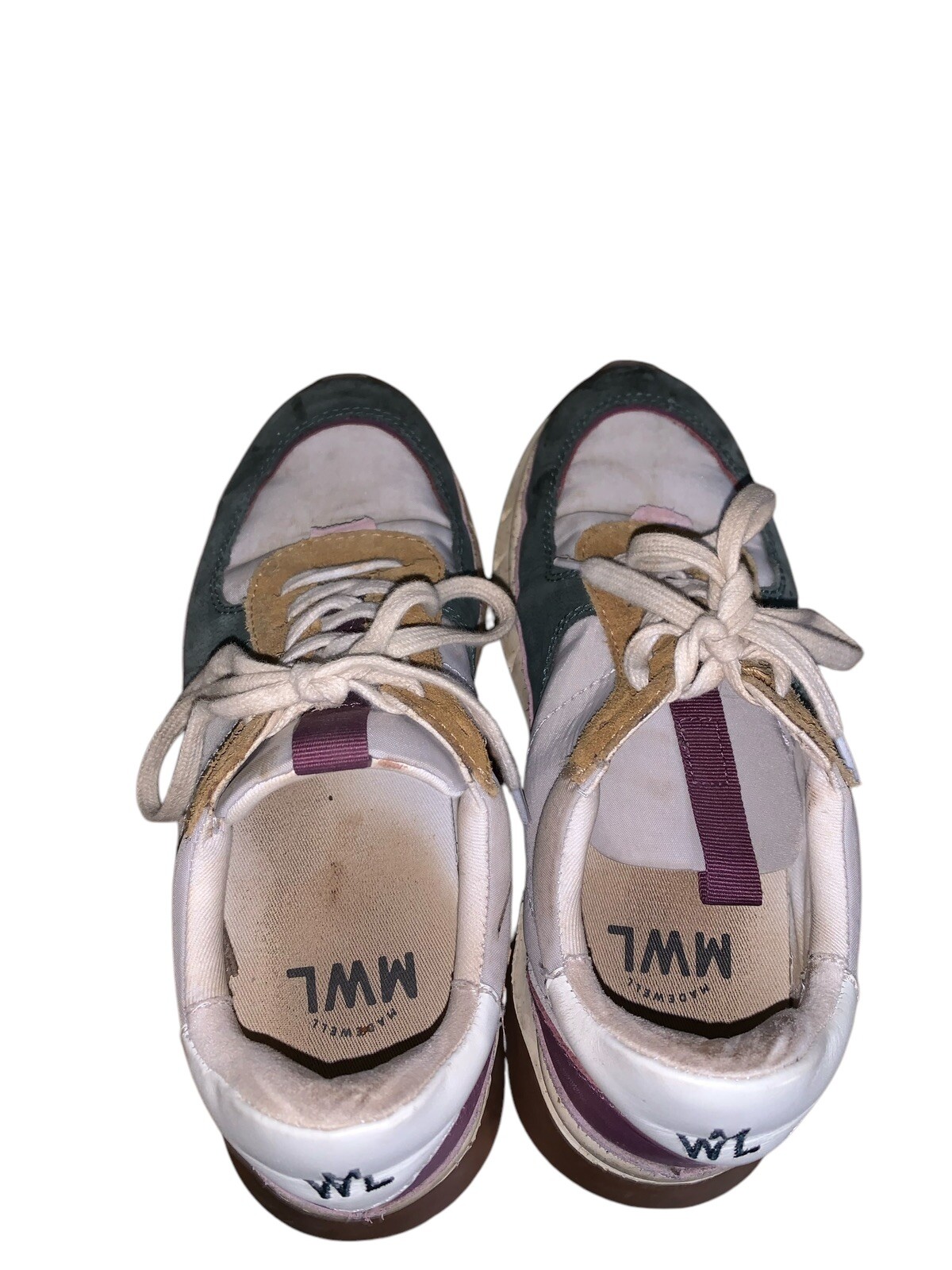 Madewell Women 6.5 Kickoff Trainer Sneakers Lace-Up Recycled Nylon Suede Leather
