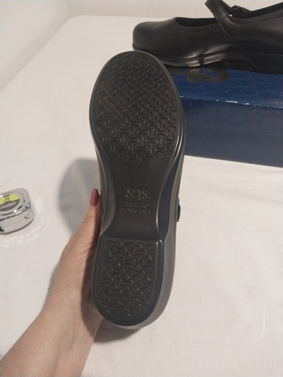 SAS Women’s Maria Mary Jane Black Leather Shoes Tripad Comfort Size 8.5W. New