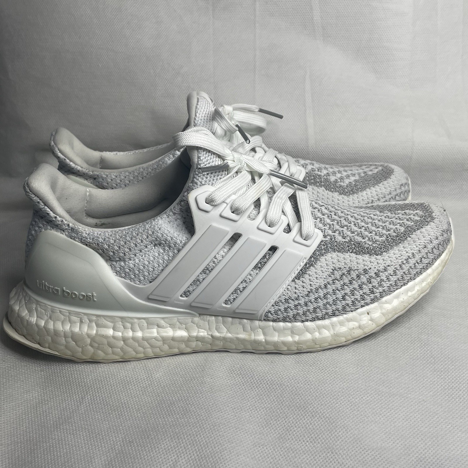 Adidas Ultraboost Cloud White Womens US 6.5 EU 39 1/3 Running Shoes Ice Grey