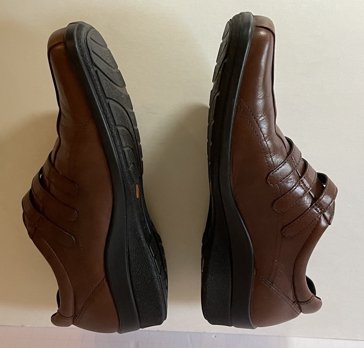Ecco Casual Wedge Loafers Women EU 40/ 9-9.5 US Brown Leather Walking Shoes