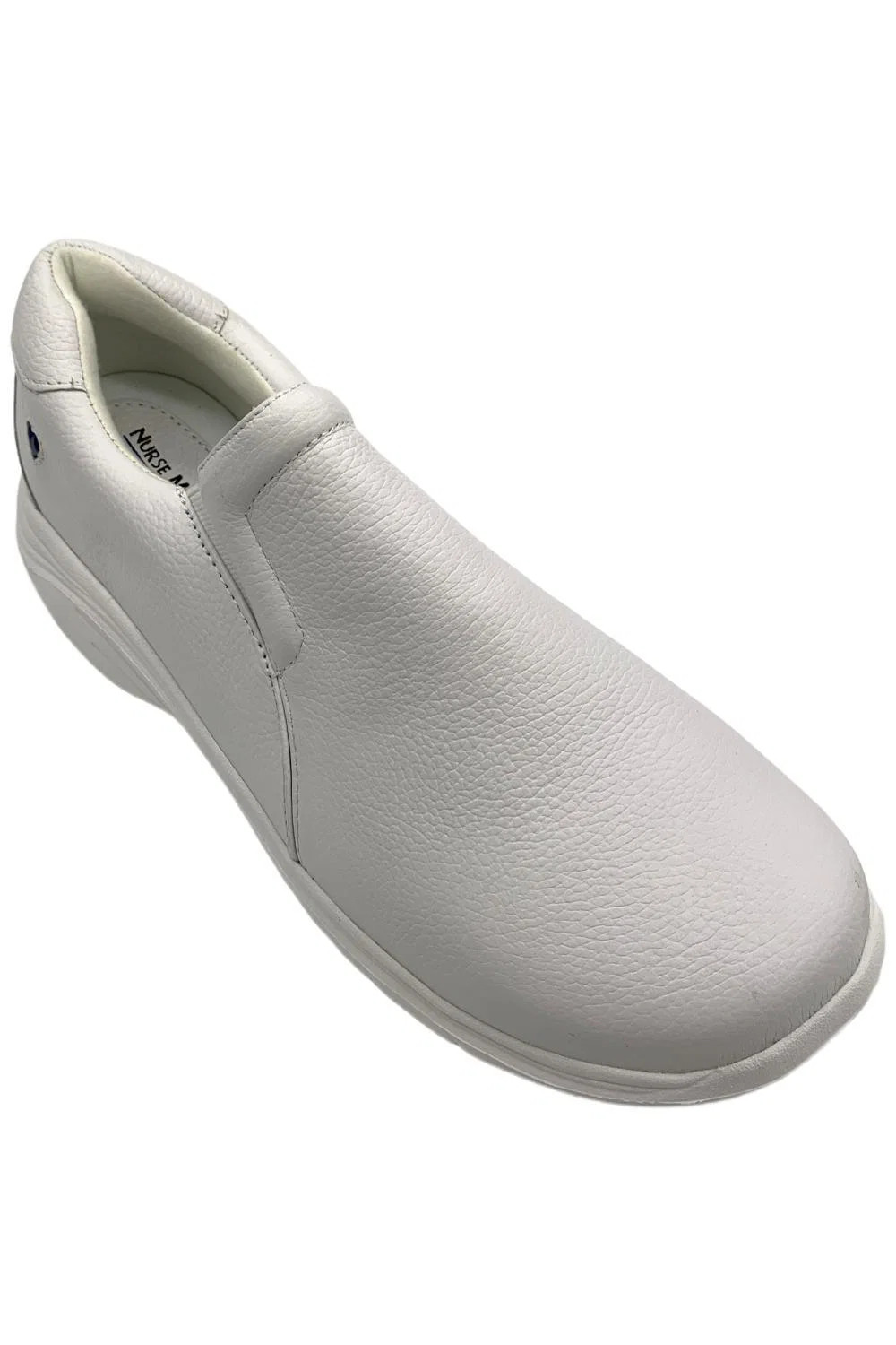 Nurse Mates Women’s Dove Slip-On Leather Work Sneakers White