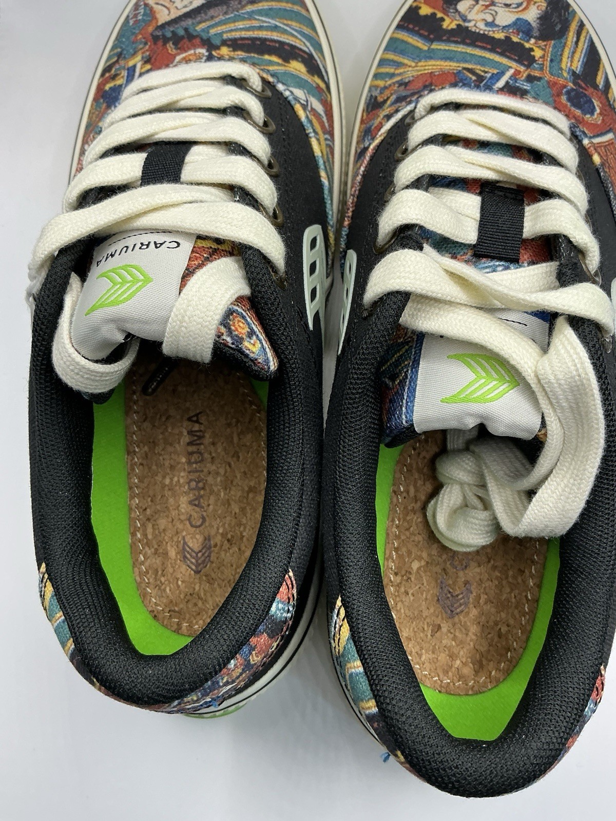 Cariuma Art Edition Hokusai Warrior Print Canvas Sneakers Sz W6.5. M5 Limited Ed