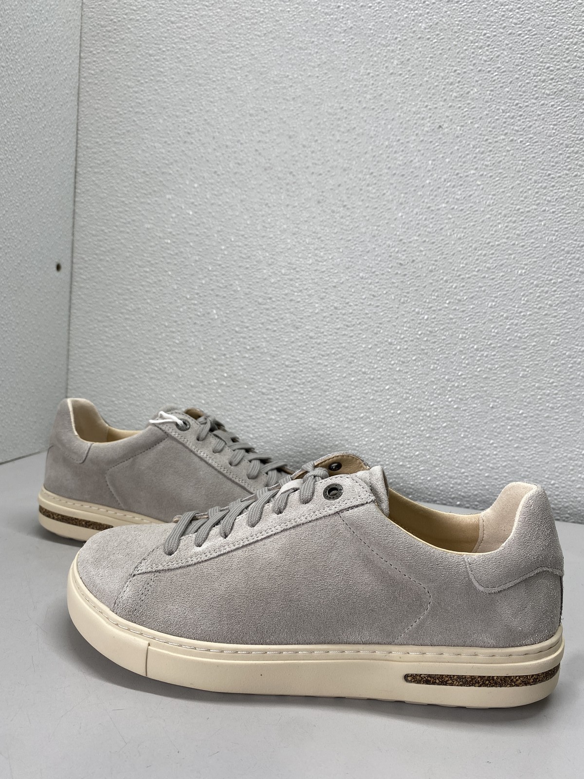 Birkenstock Unisex Bend Low Suede Leather Sneakers Size L 7, M 5 Stone Coin Grey