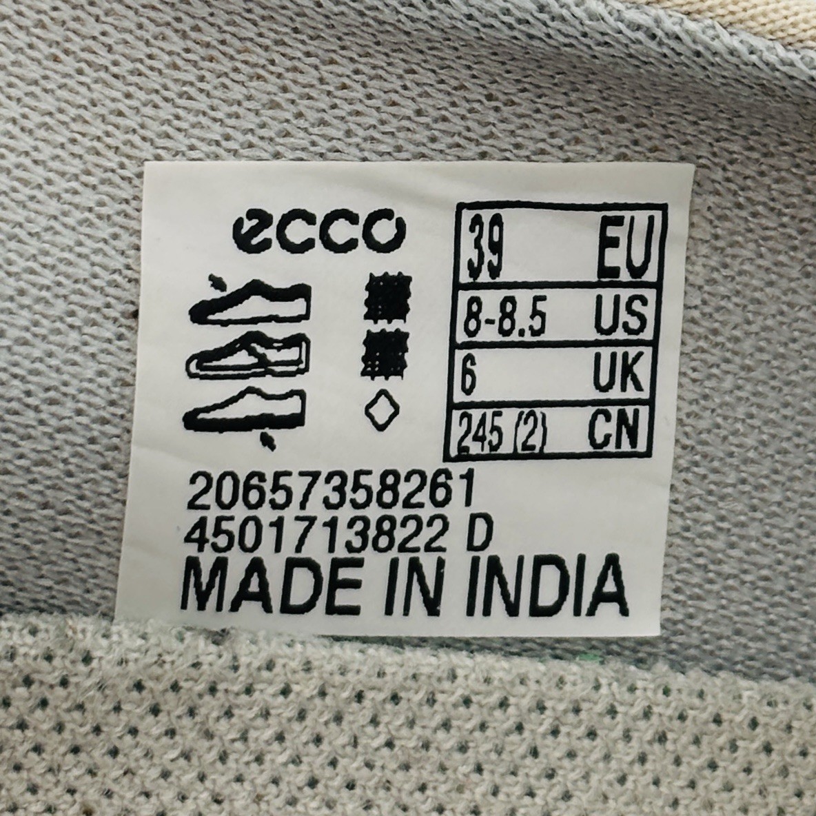 Womens 8-8.5 39 Ecco Soft 2.0 Slip On Sneakers Soft Stretch Walking Shoes Beige