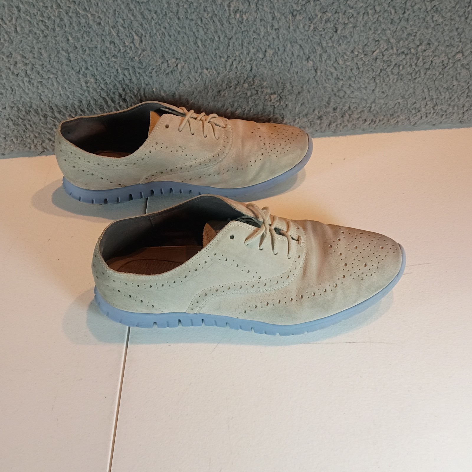 Cole Haan 2.Zerogrand Stitchlite Wingtip Oxford Champagne Size 9B