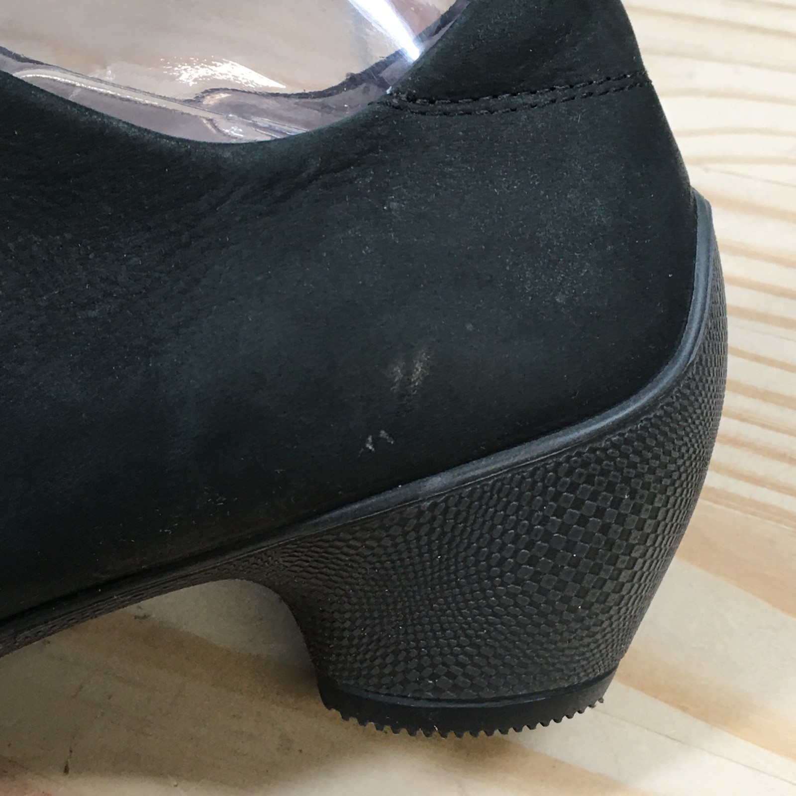 ECCO Sculptured Mary Jane Pumps Womens 40 Hook & Loop Casual Heels Leather Black