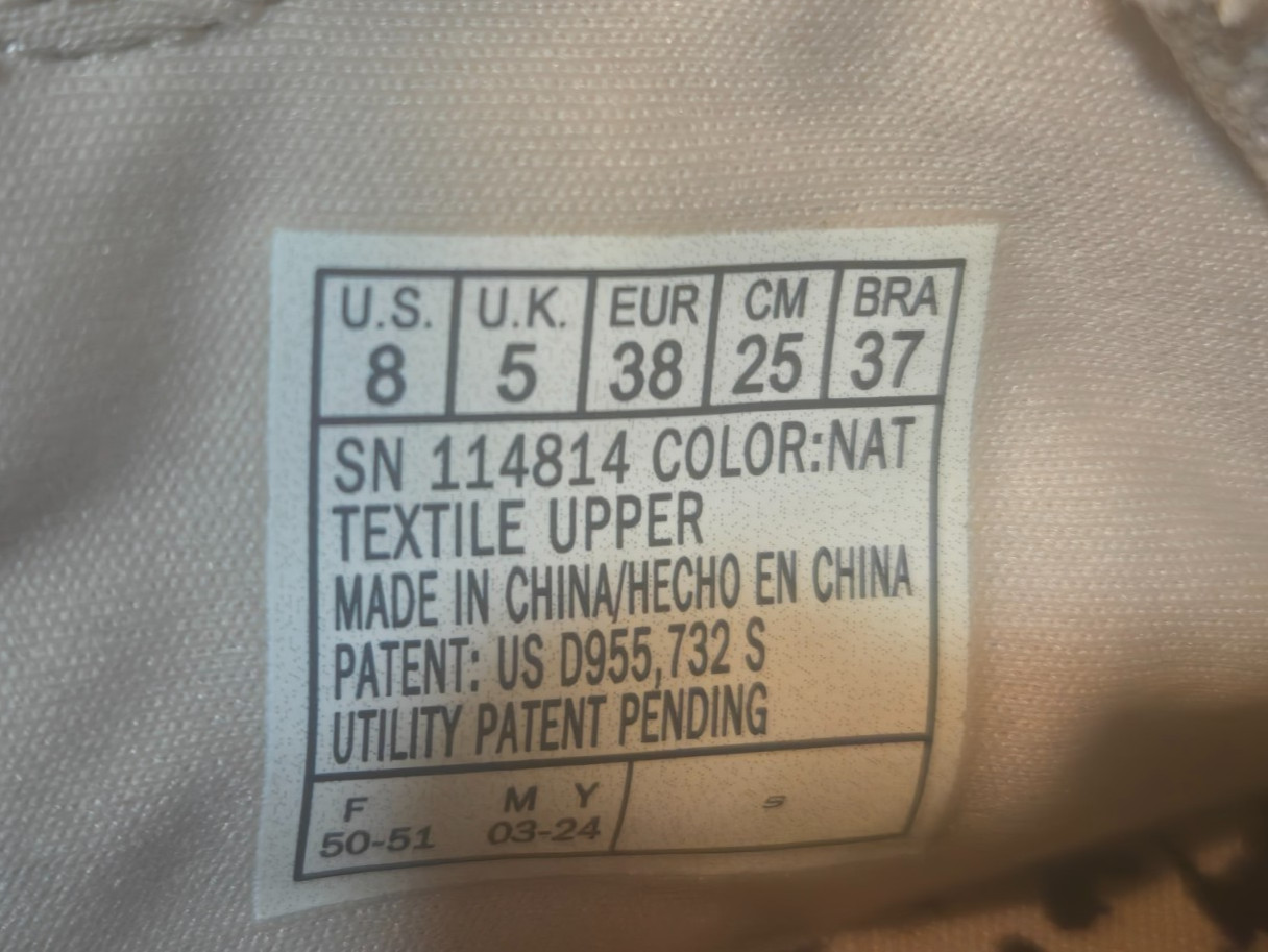 Skechers Bobs Slip Ins Shoes Women’s Size 8 Natural Textile Comfort 114814