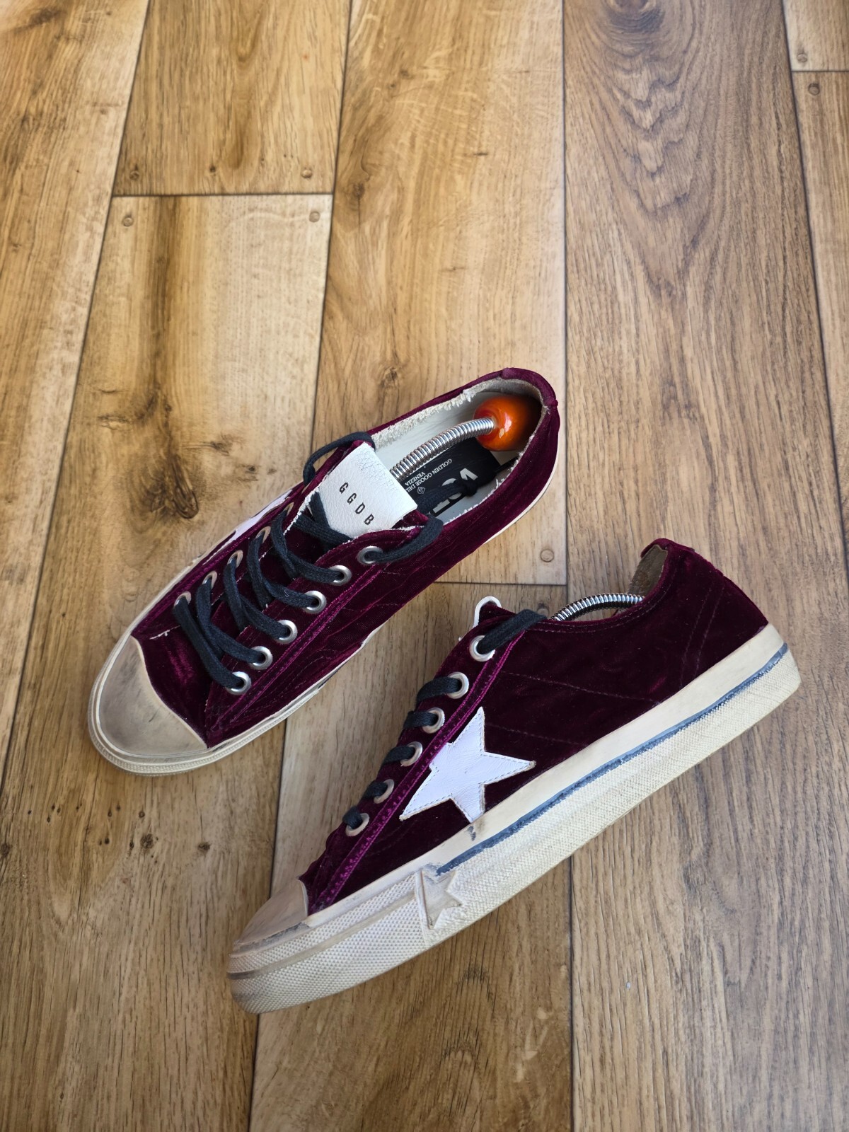 GOLDEN GOOSE VSTAR 2 DELUXE BRAND BURGUNDY SIZE 40 EU, 9.5 US, 7.5 UK