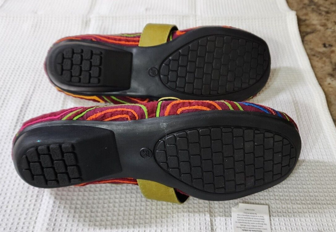 Motalas Mola Mary Jane Shoes Sz. 37 6.5 Colorful Handmade Columbia Boho