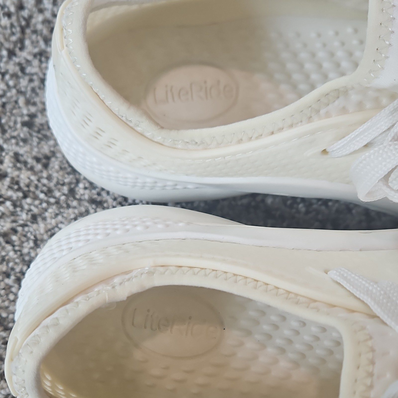 Crocs LiteRide White Lace-Up Low Top Athletic Sneaker Style Code 206705