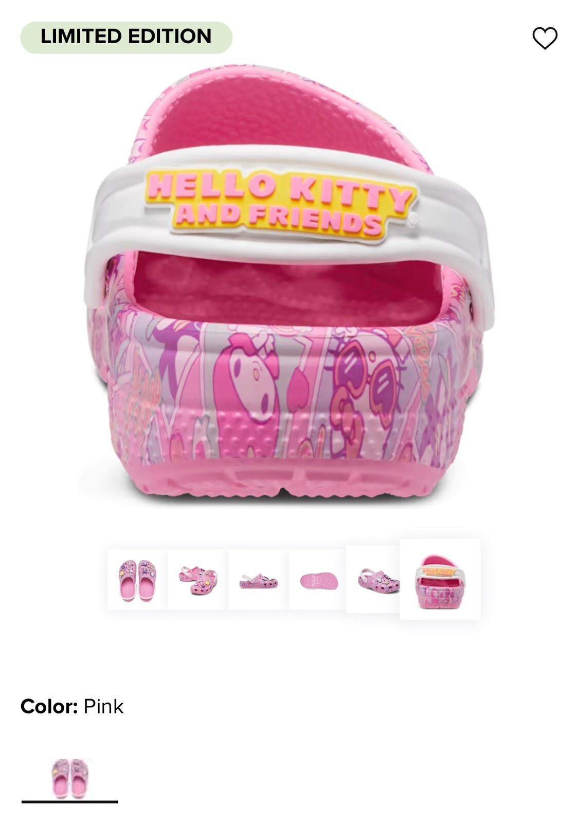 NWB HELLO KITTY AND FRIENDS CLASSIC CLOG, Size M4/W6
