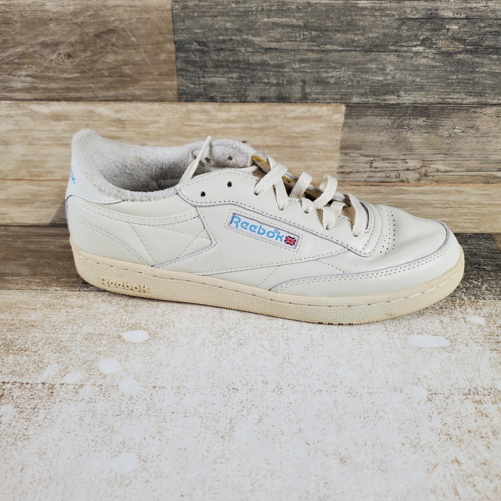 Reebok Club C 85 Womens Shoes Sz 11 Running Vintage White Gum Leather Sneakers