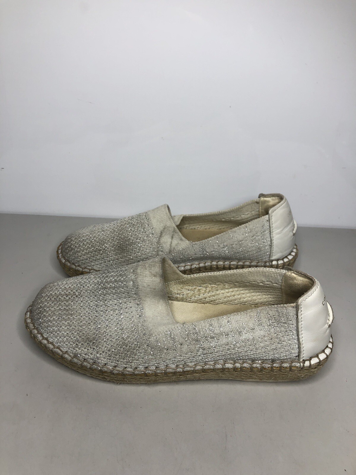 Cole Haan Cloudfeel Gray Knit SlipOn Espadrille Casual Shoes Women sz 7B US/38EU