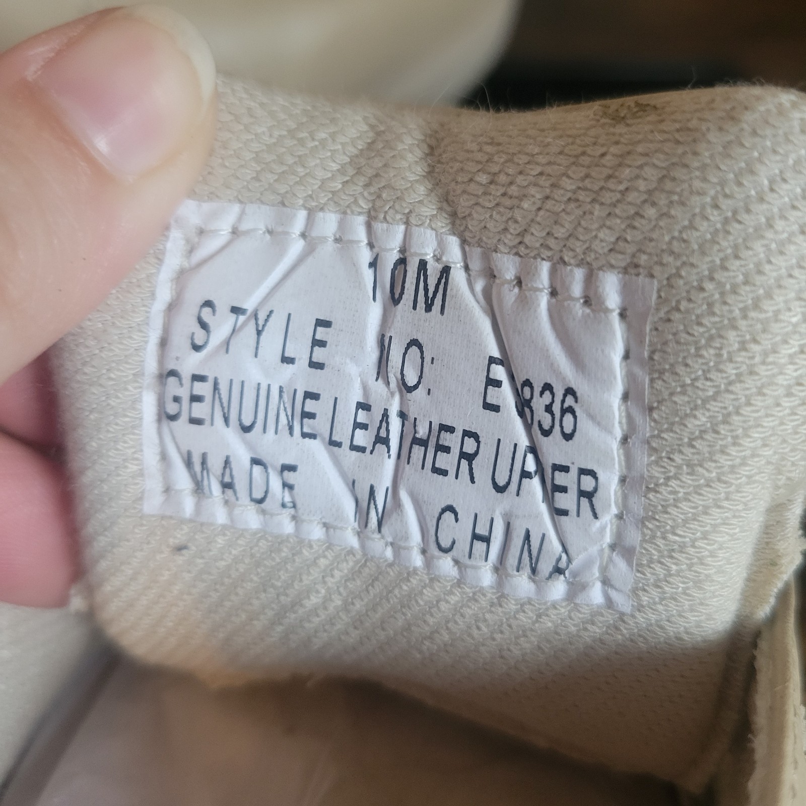 Advance Comfort Footwear Drilex Eco Leather Hook & Loop Sneaker Beige 10M E836