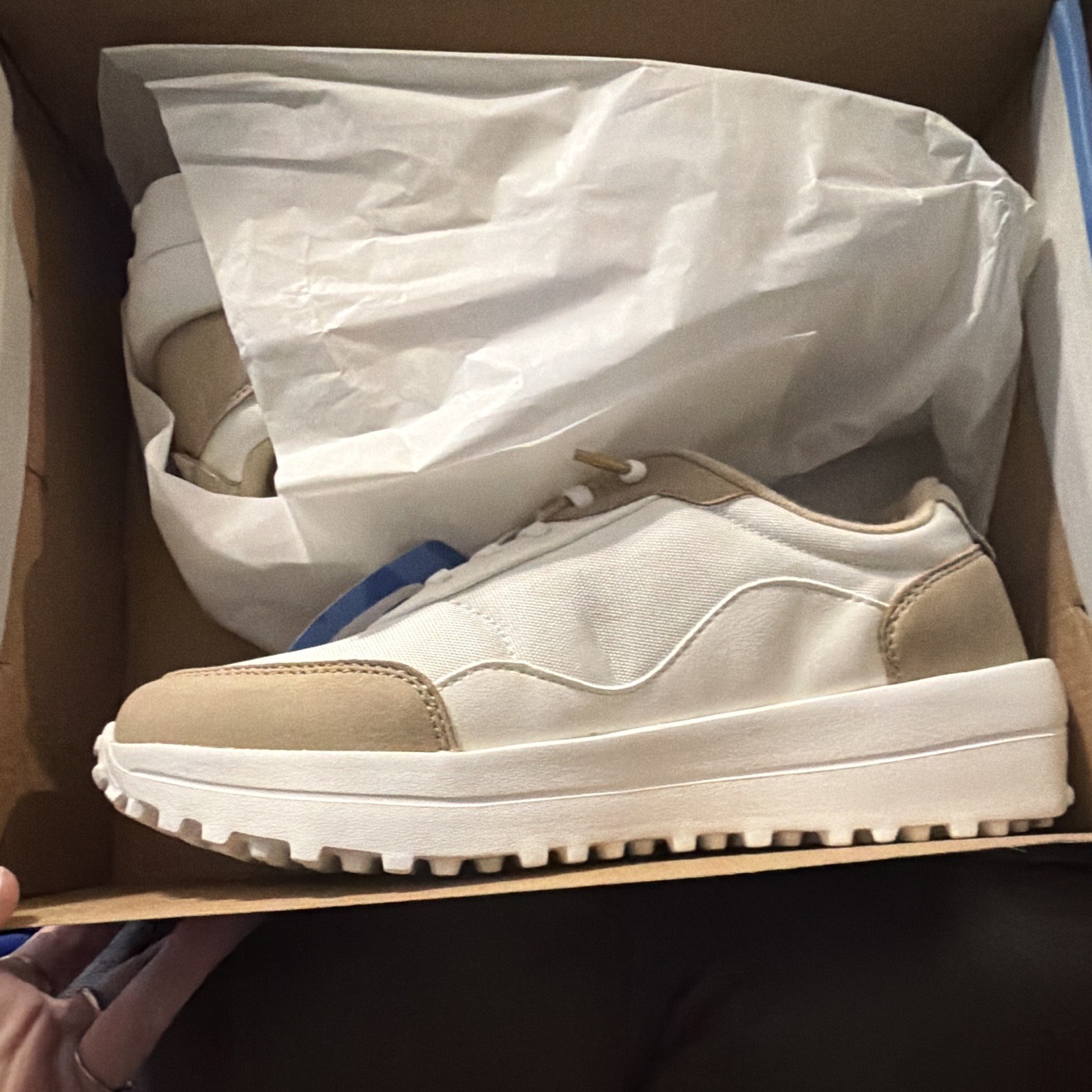 Hey Dude Hayden W Shine Women’s Tan/White Sneakers US 8 EU 39