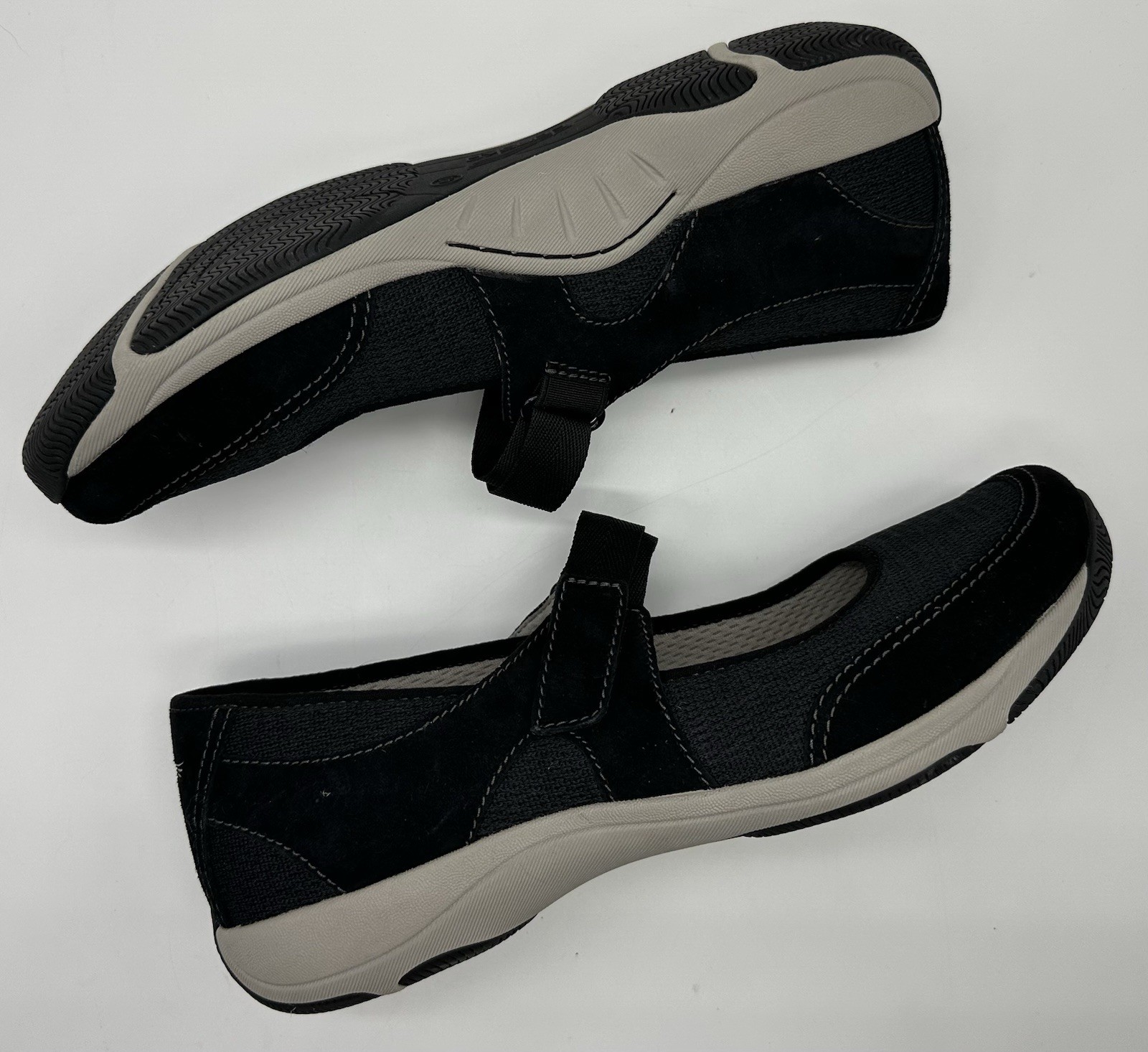Dansko Hennie Mary Jane Size 40 Black Suede Textile Upper Hook Loop Size 9.5-10