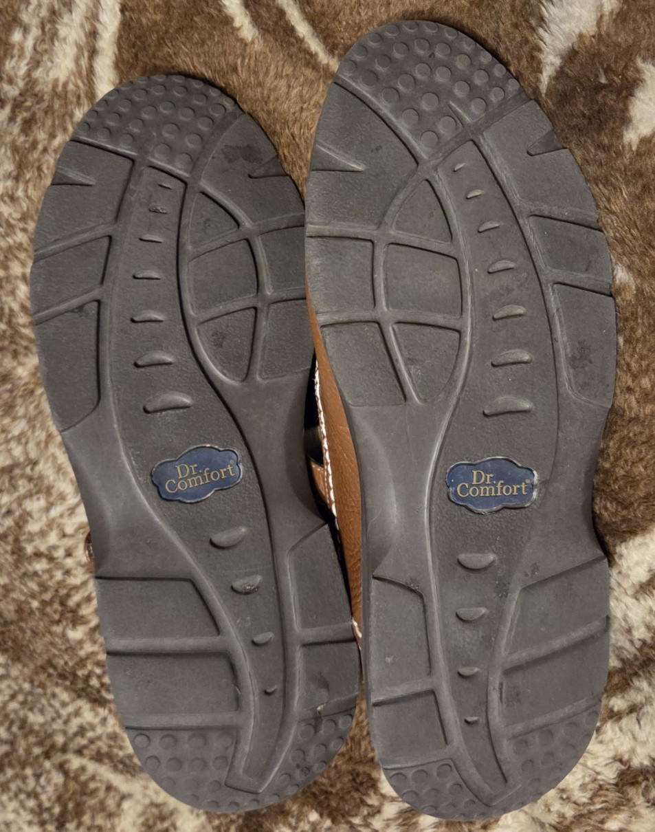 Dr. Comfort SZ 10.5 M Lulu Women Diabetic Orthotic Mary Janes Shoes Saddle Brown