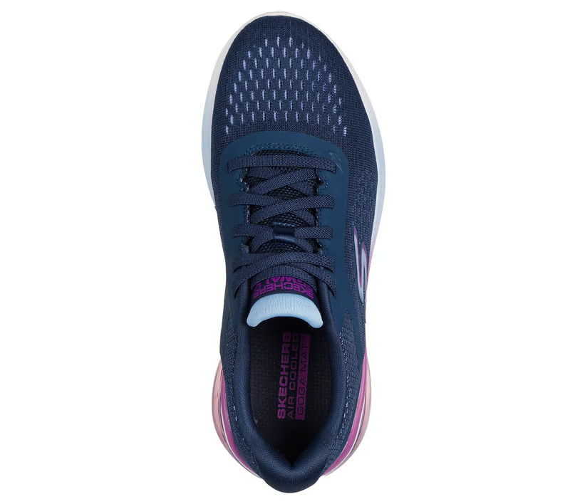 NEW WOMENS SKECHERS GO WALK AIR 3.0 REE Navy Purple MESH Shoes AUTHENTIC IN BOX