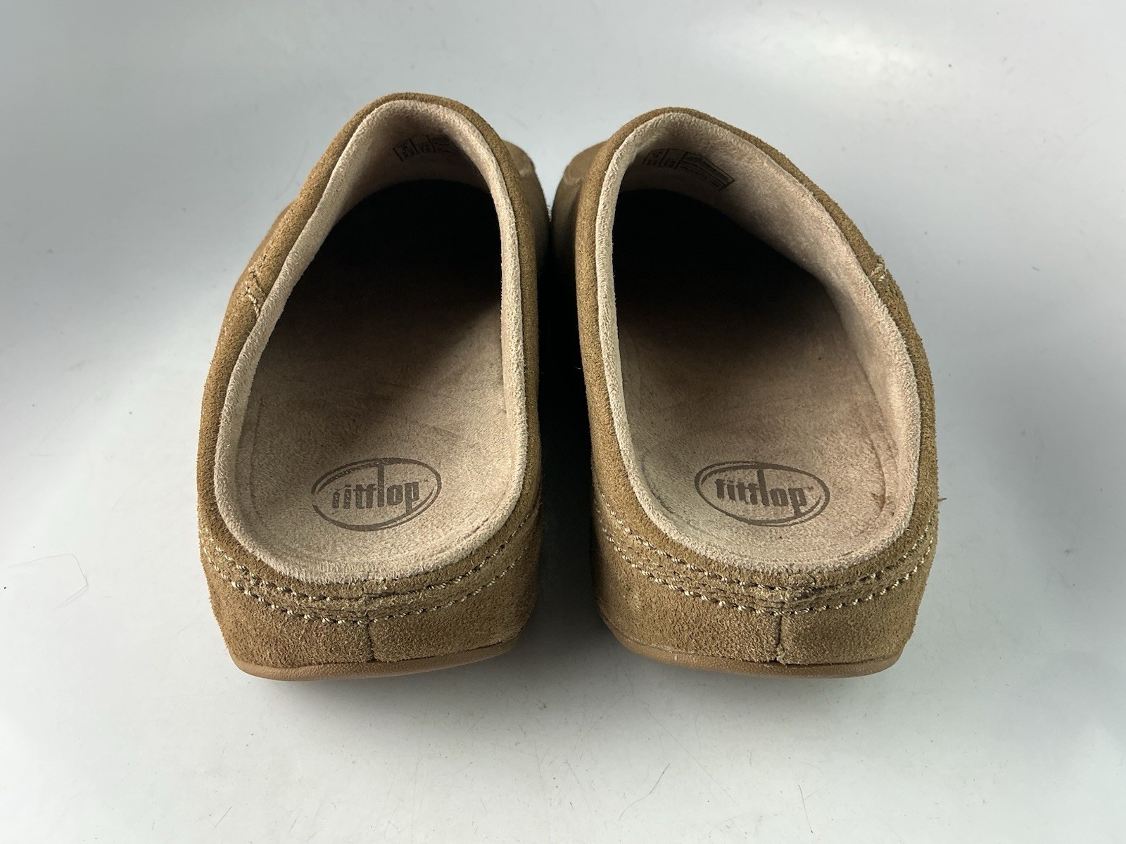 Fitflop Gogh Suede Clogs Slip Ons Women’s Taupe Sz 10 US Medium
