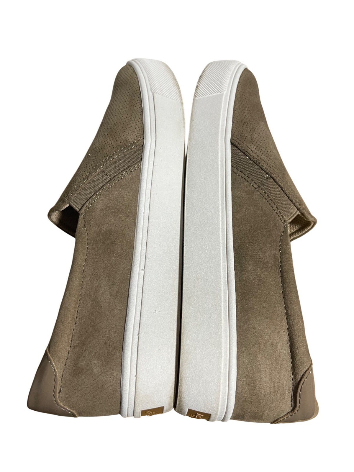 Dr. Scholls Womens Nova Slip-On Shoes Size 10W Taupe Fabric Upper Comfort Casual