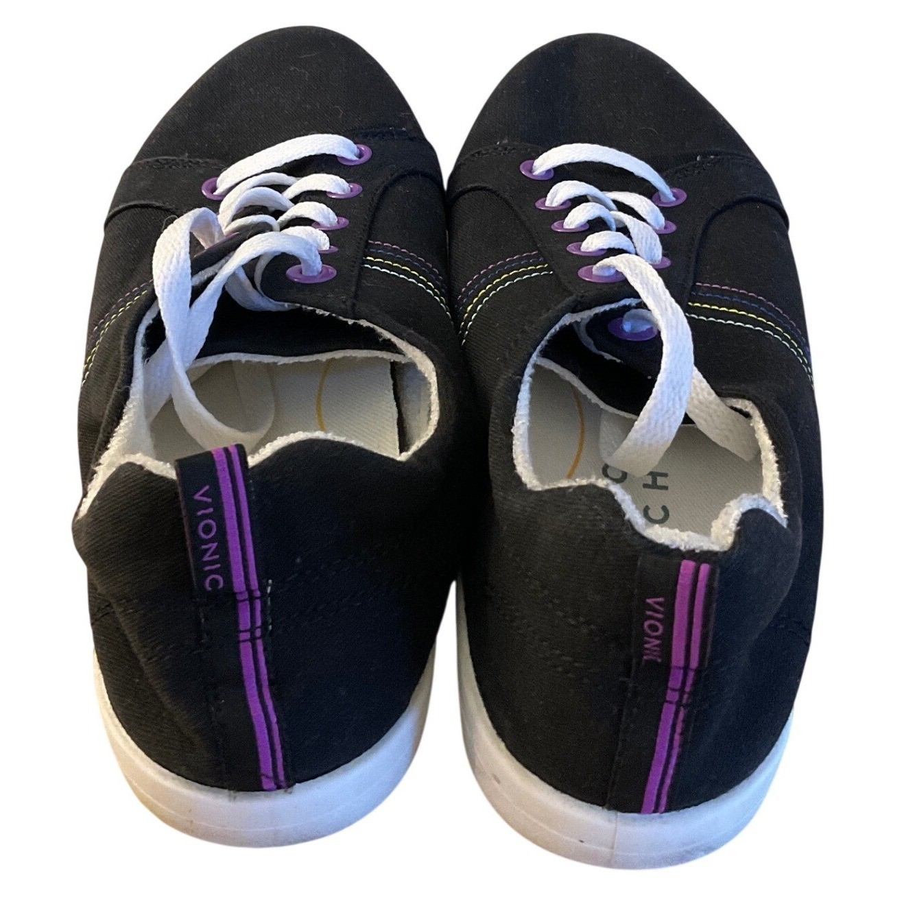 Vionic Beach Stinson Sneakers Rainbow Coastal Casual Comfort Walking Shoe Pride