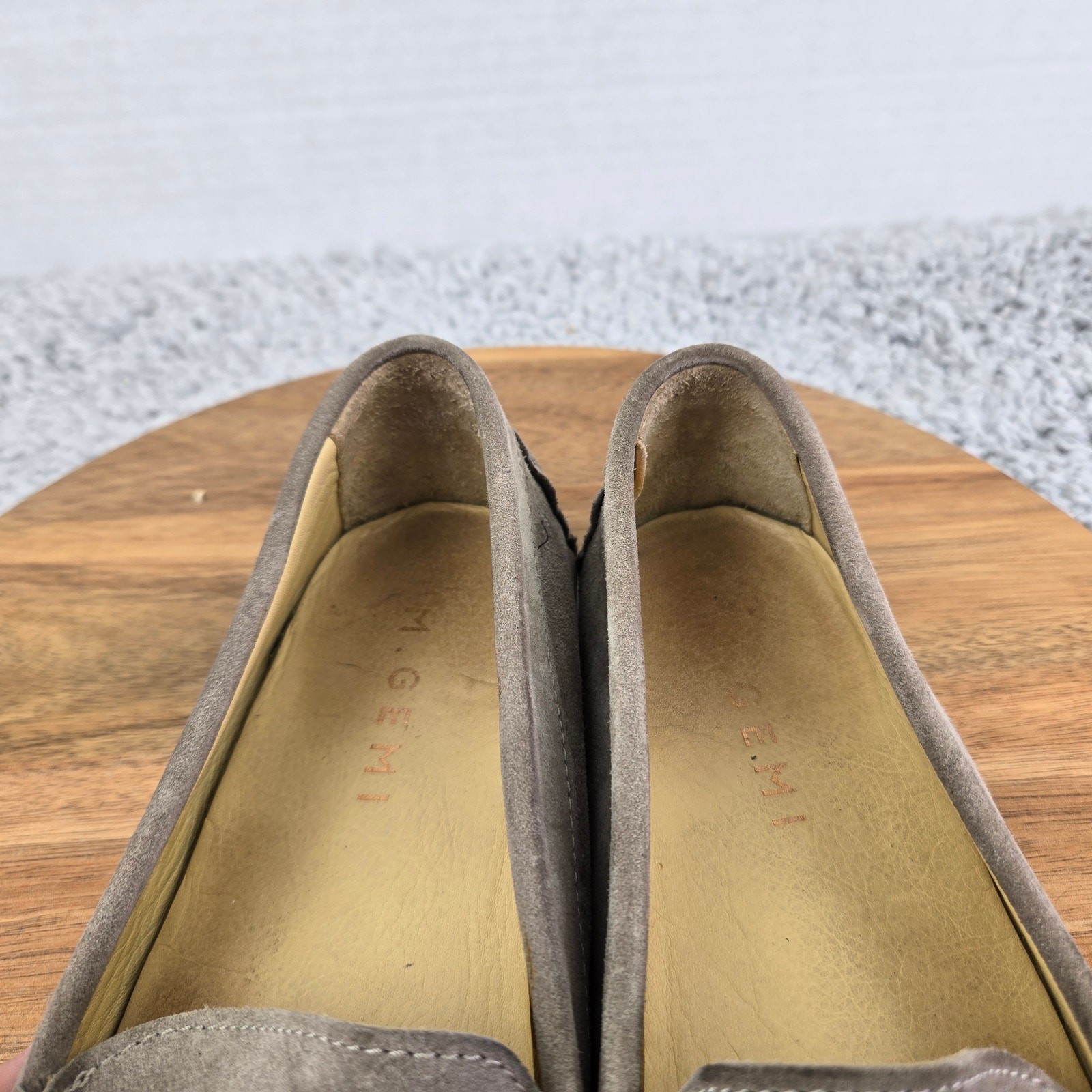 M. Gemi Womens 38 The Felize Gray Suede Slip On Casual Driving Moccasins Loafer