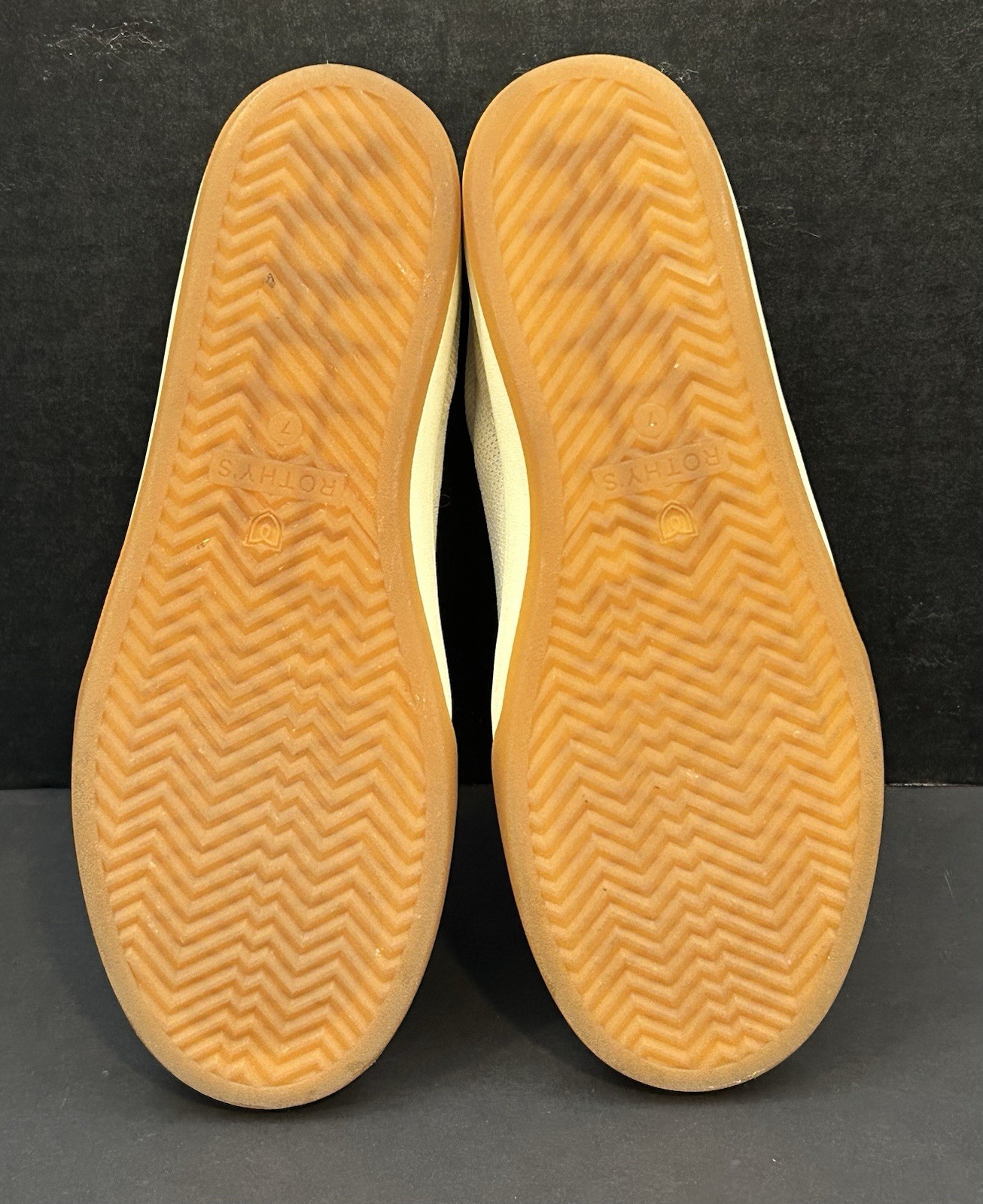 Rothy’s The Lace Up Sneaker ~ Women’s 7~ Blonde Knit Washable Comfort – NEW