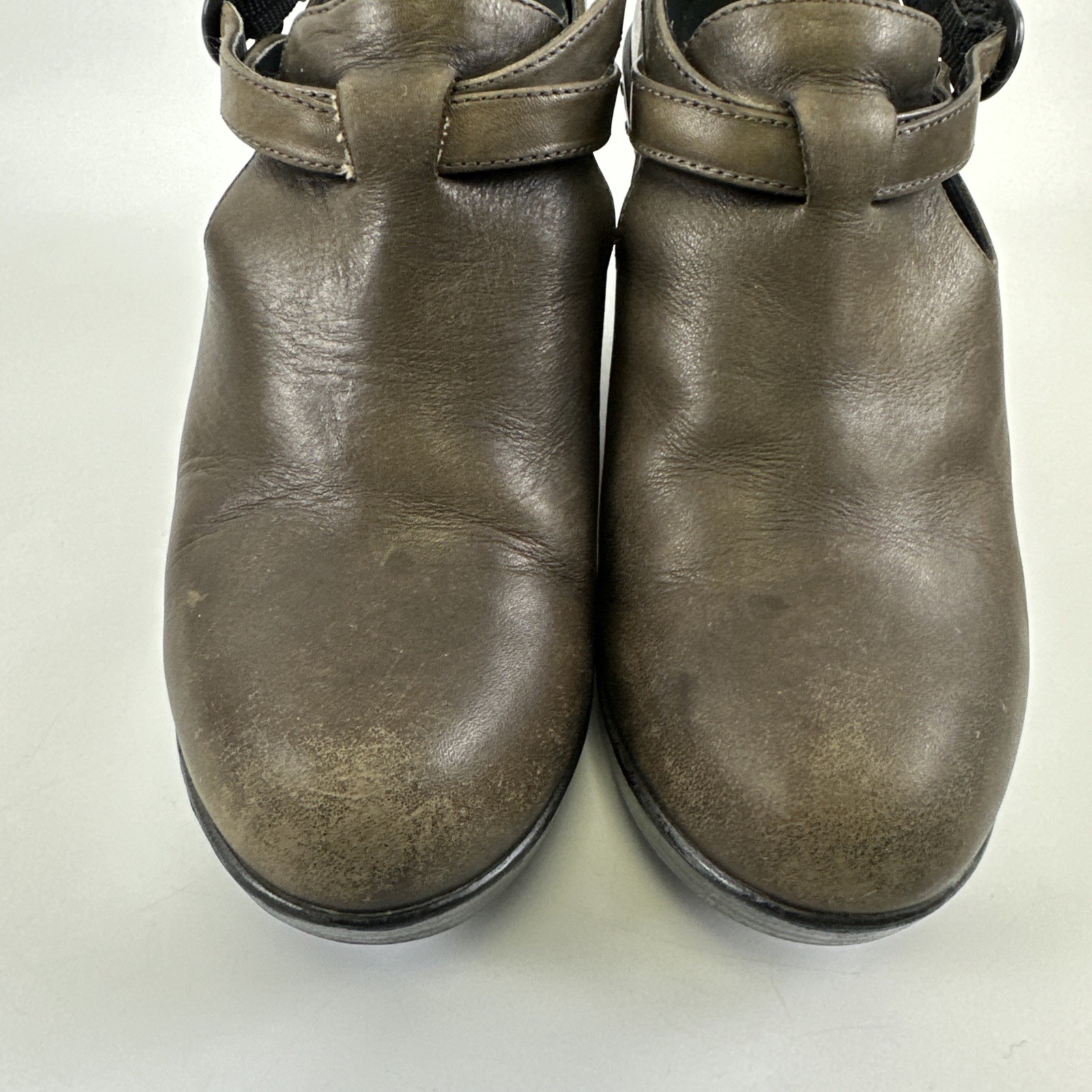 Dansko Franka Wedge Bootie Brown Leather Buckle Strap 1901951000 Women 38 US 7.5