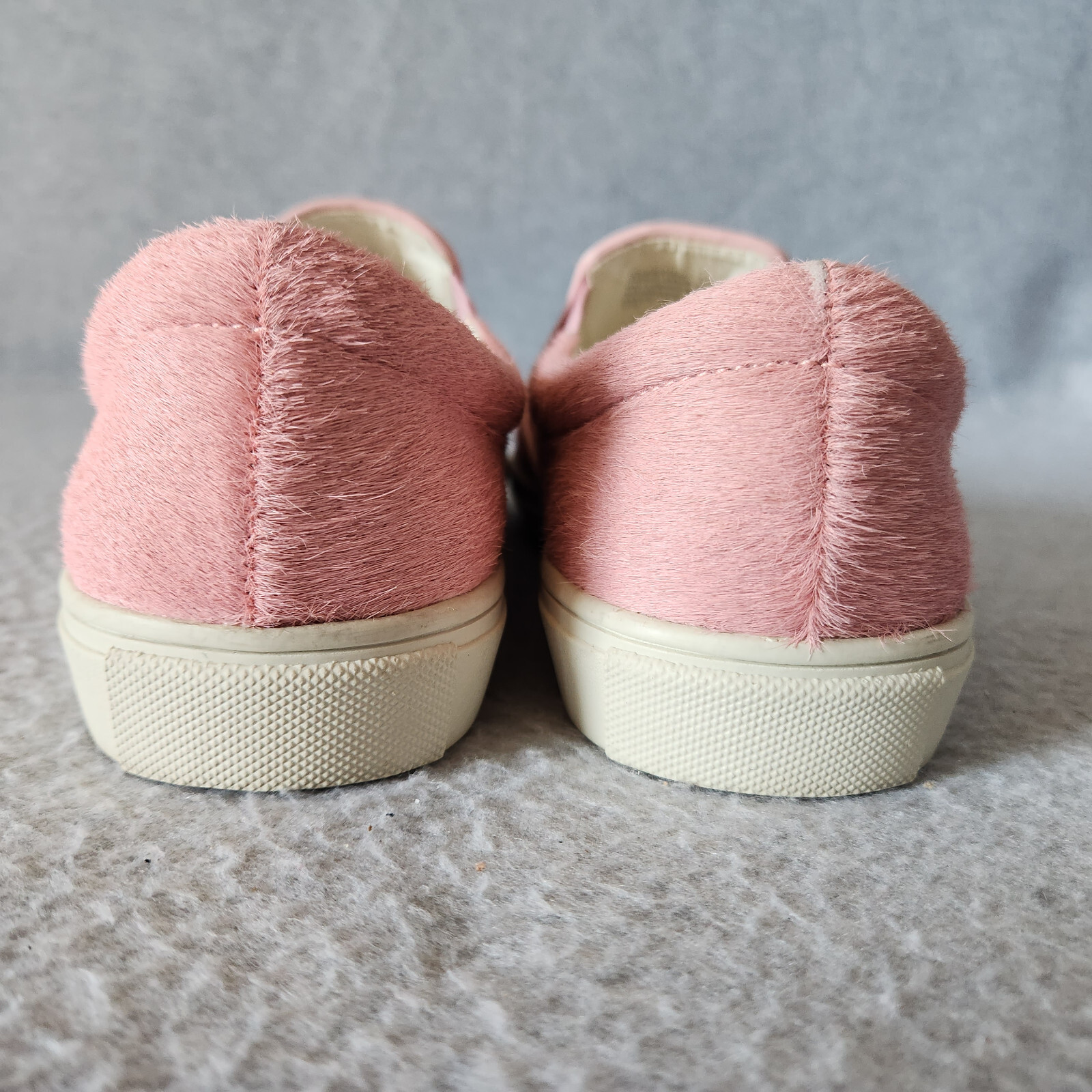 EUC Steve Madden Ecentric Pink Pony Hair Slip-On Fashion Sneaker Comfort US 7.5B