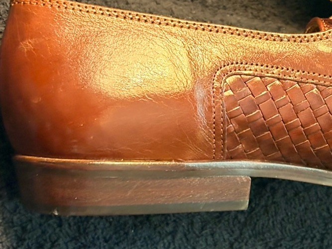 Vintage Bandolino Brown Woven Leather Oxford Women’s US10M Made In Brazil