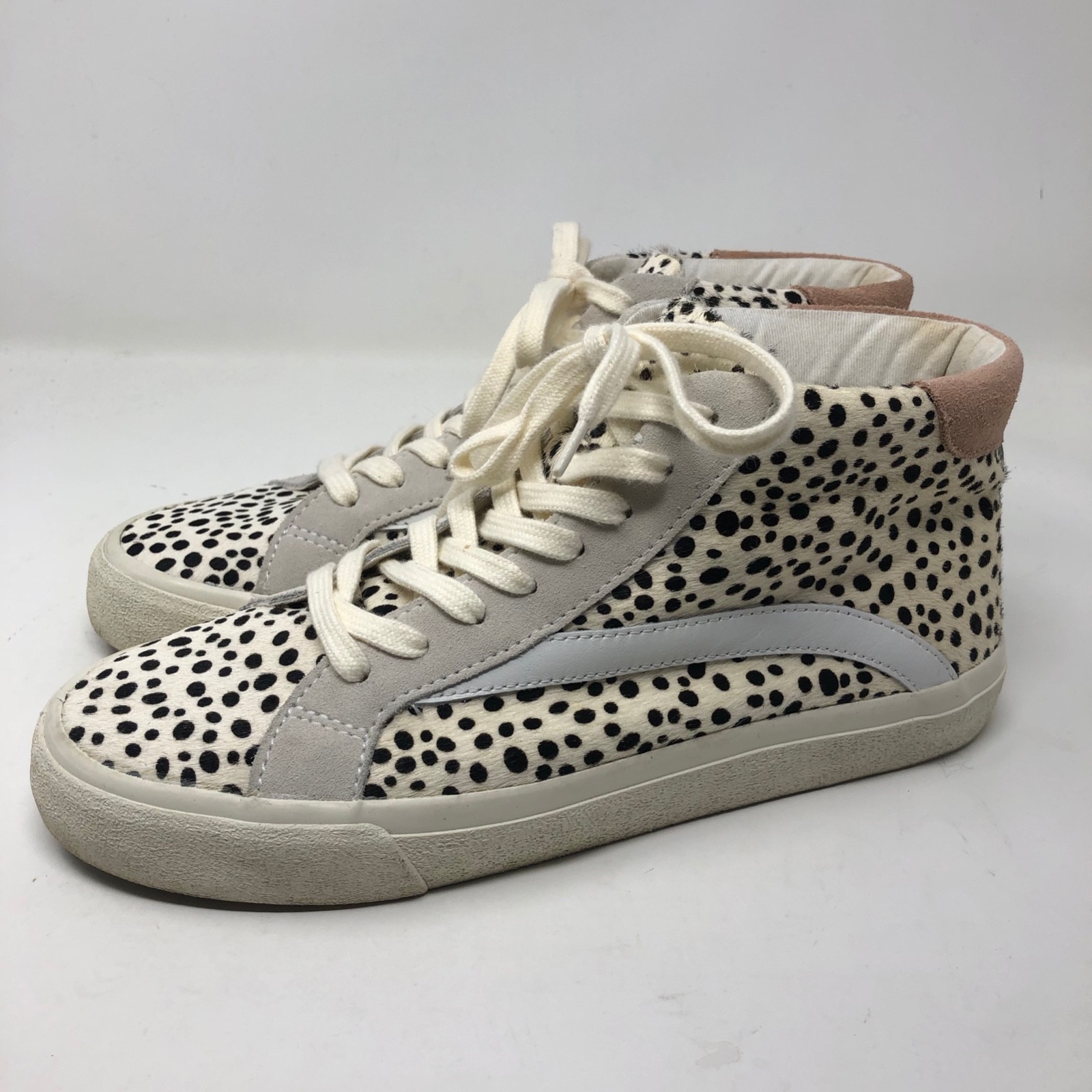 Madewell Sidewalk High Top Sneaker Spotted Calf Hair Womens 8 Streetwear