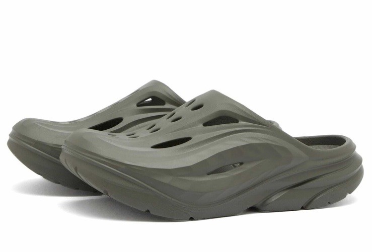 Hoka One Recovery Mule Clog Slate Grey Size 8