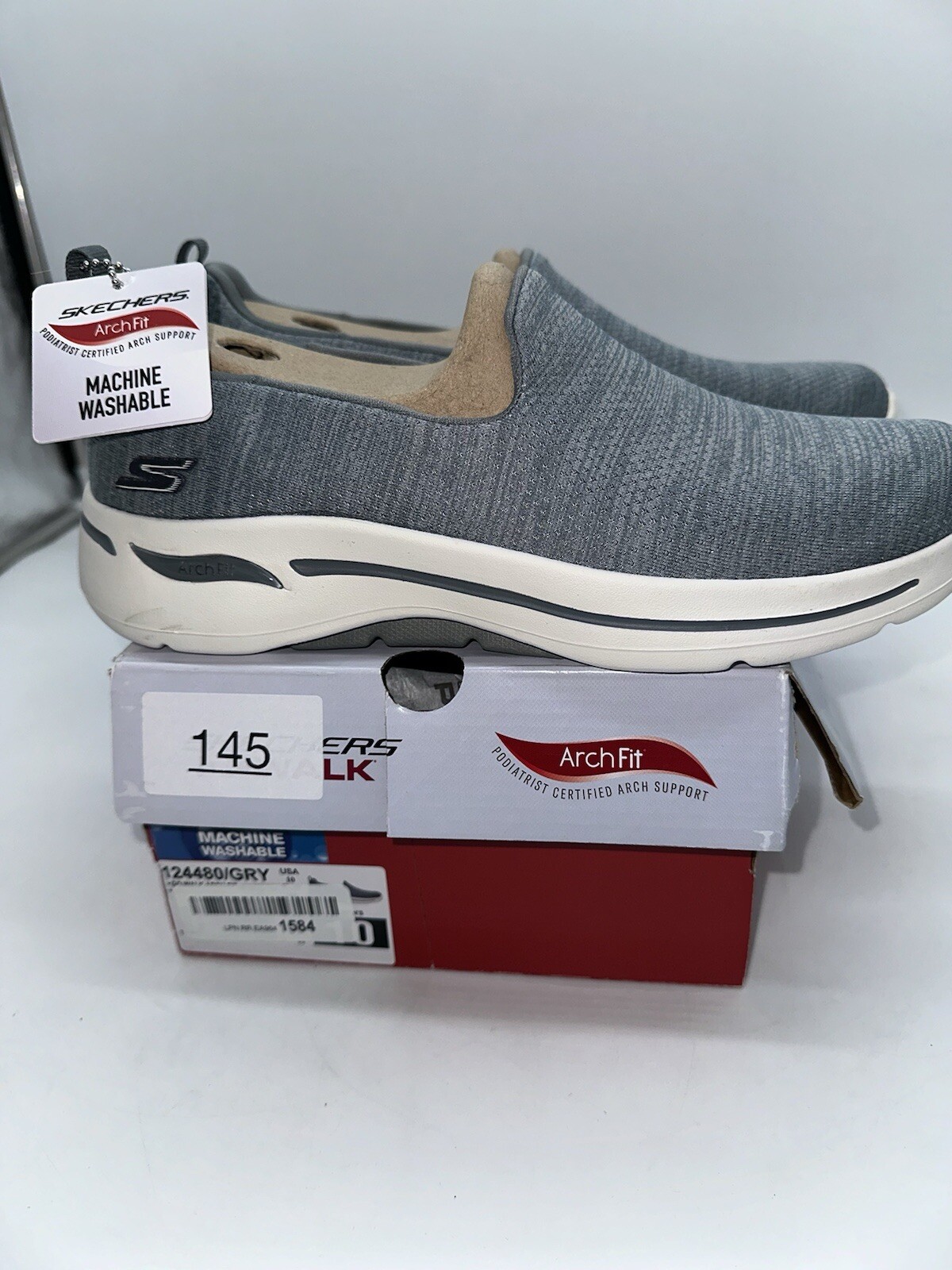 Tried On Skechers Women’s Go Walk Arch Fit Jersey Slip-On Sz 10 Grey