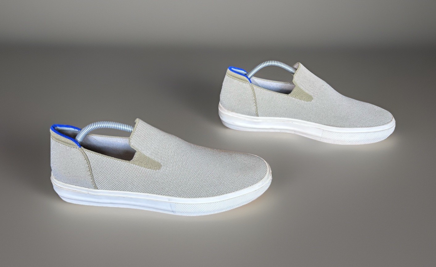 Rothy’s Slip On Shoes Women Size 11.5 Beige Knit Washable Sustainable Sneakers