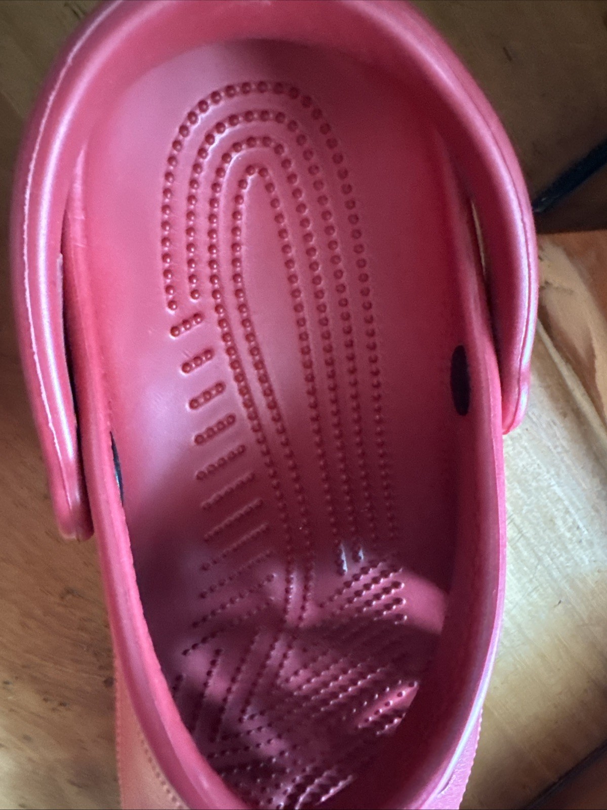 Red Crocs Size M5 W7 With Dr. Seuss Crocs Pins