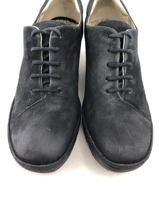 Fly London Yumi Black Suede Leather Wedge Shoes EUR 39 Womens Size 8-8.5