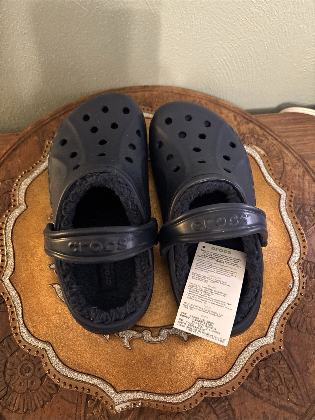 Crocs Adult Baya Lined Clogs Black Size: US M4/W6