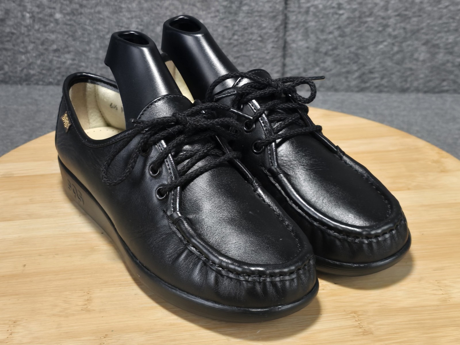 SAS Siesta Women’s Size 6.5 M Shoes Black Leather Lace Up Comfort Made in USA