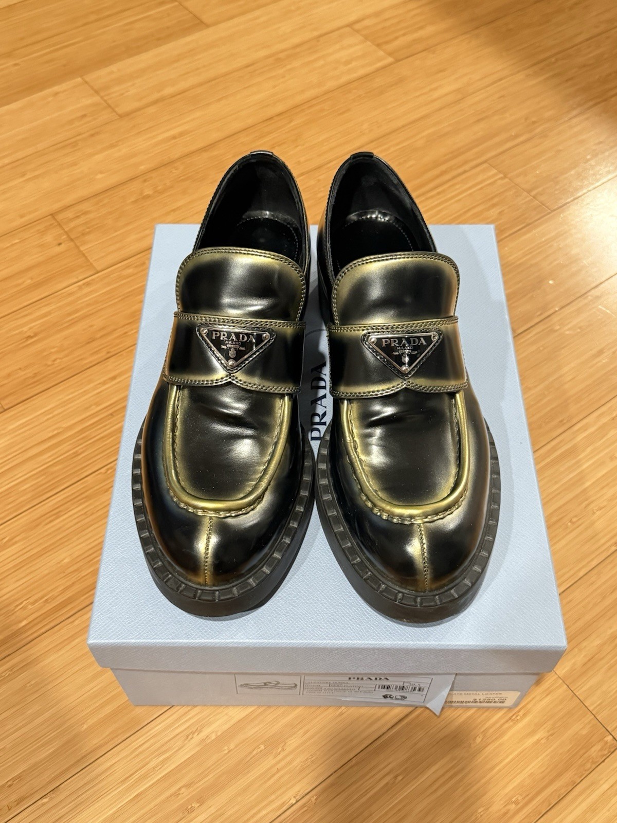 Prada Ombré Leather Loafers