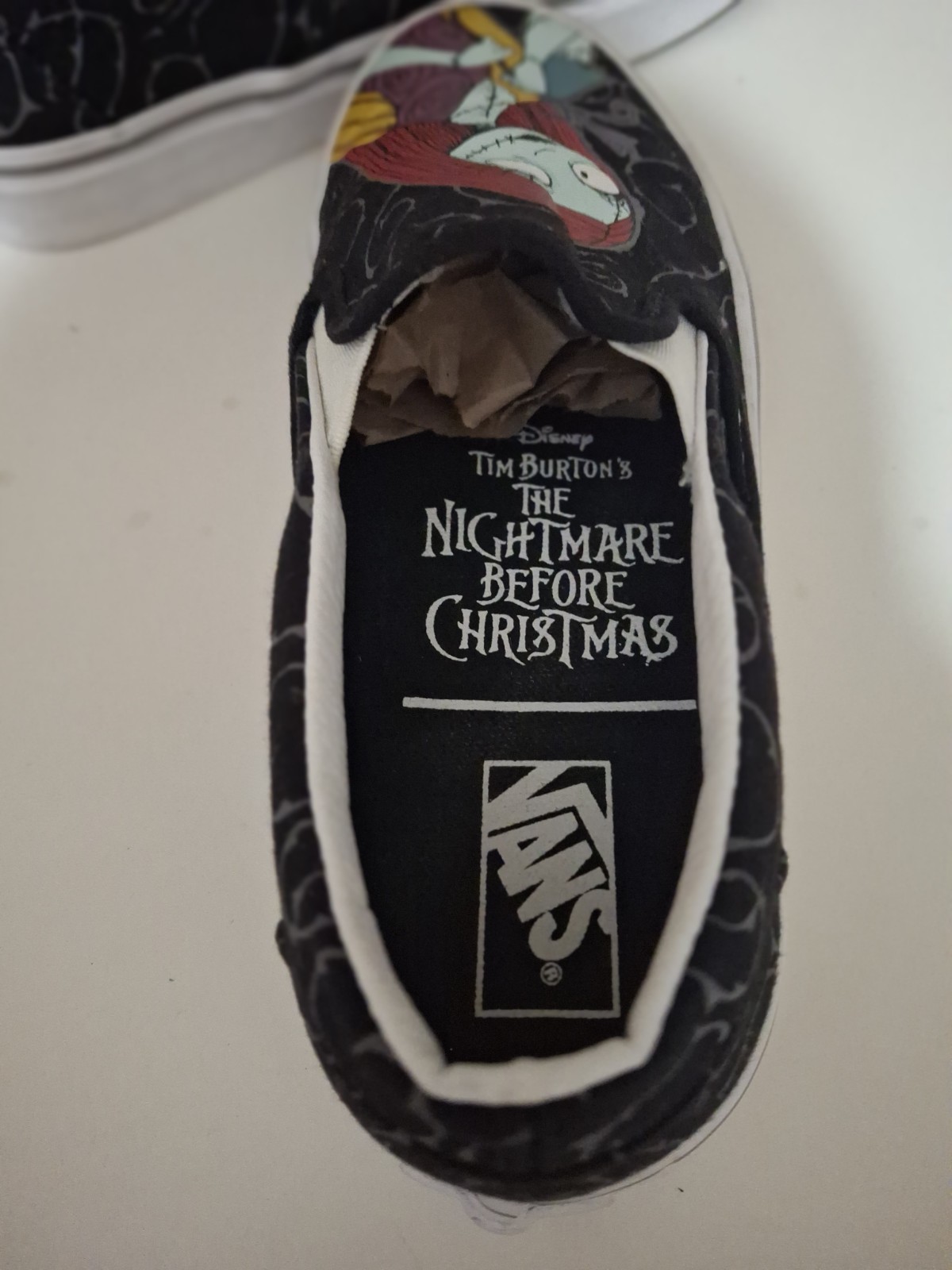 Vans Disney Nightmare Before Christmas Womens Size 6 Slip-on Shoes Jack & Sally