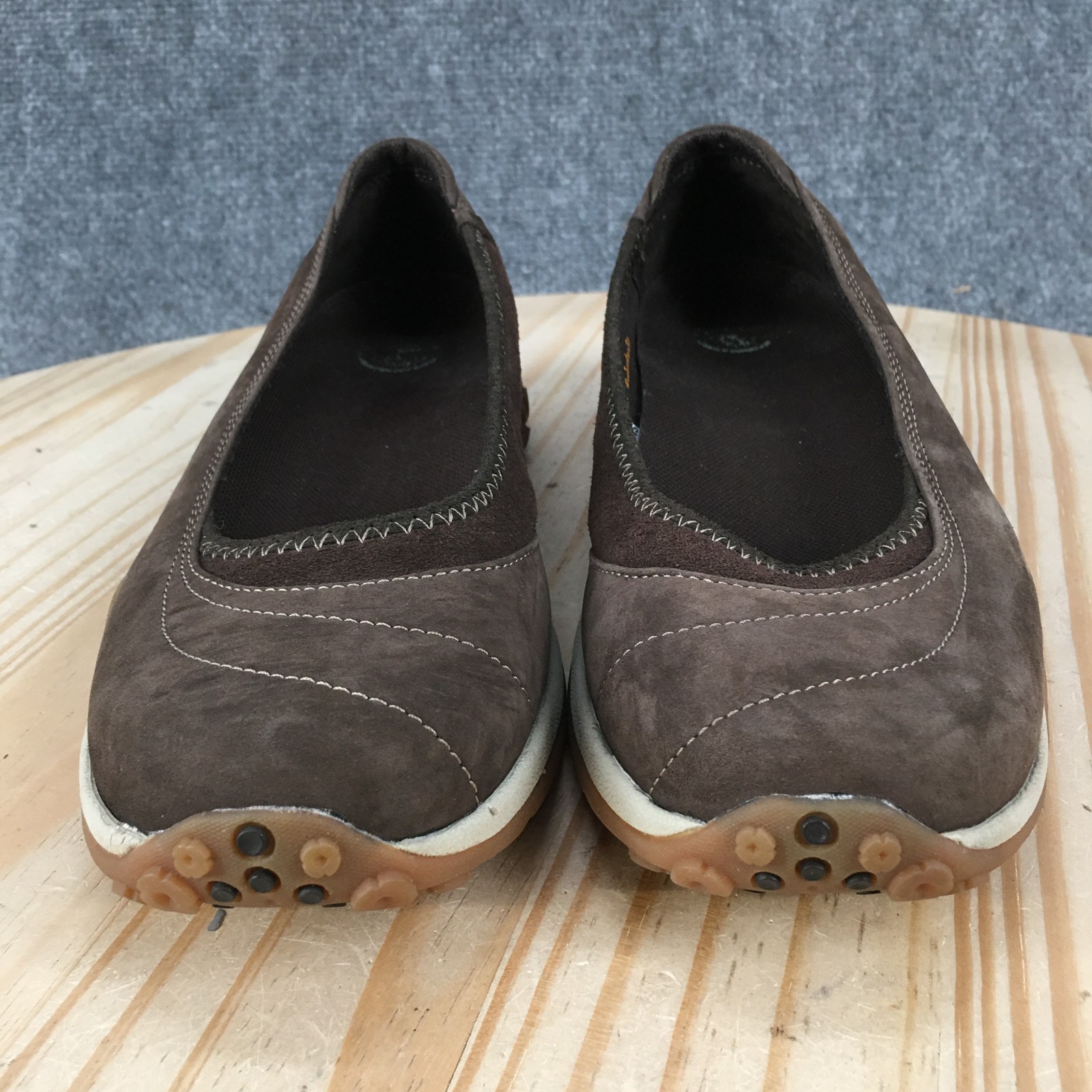 Timberland Shoes Womens 8.5 Ballet Flats Slip On Round Toe Casual Leather Brown