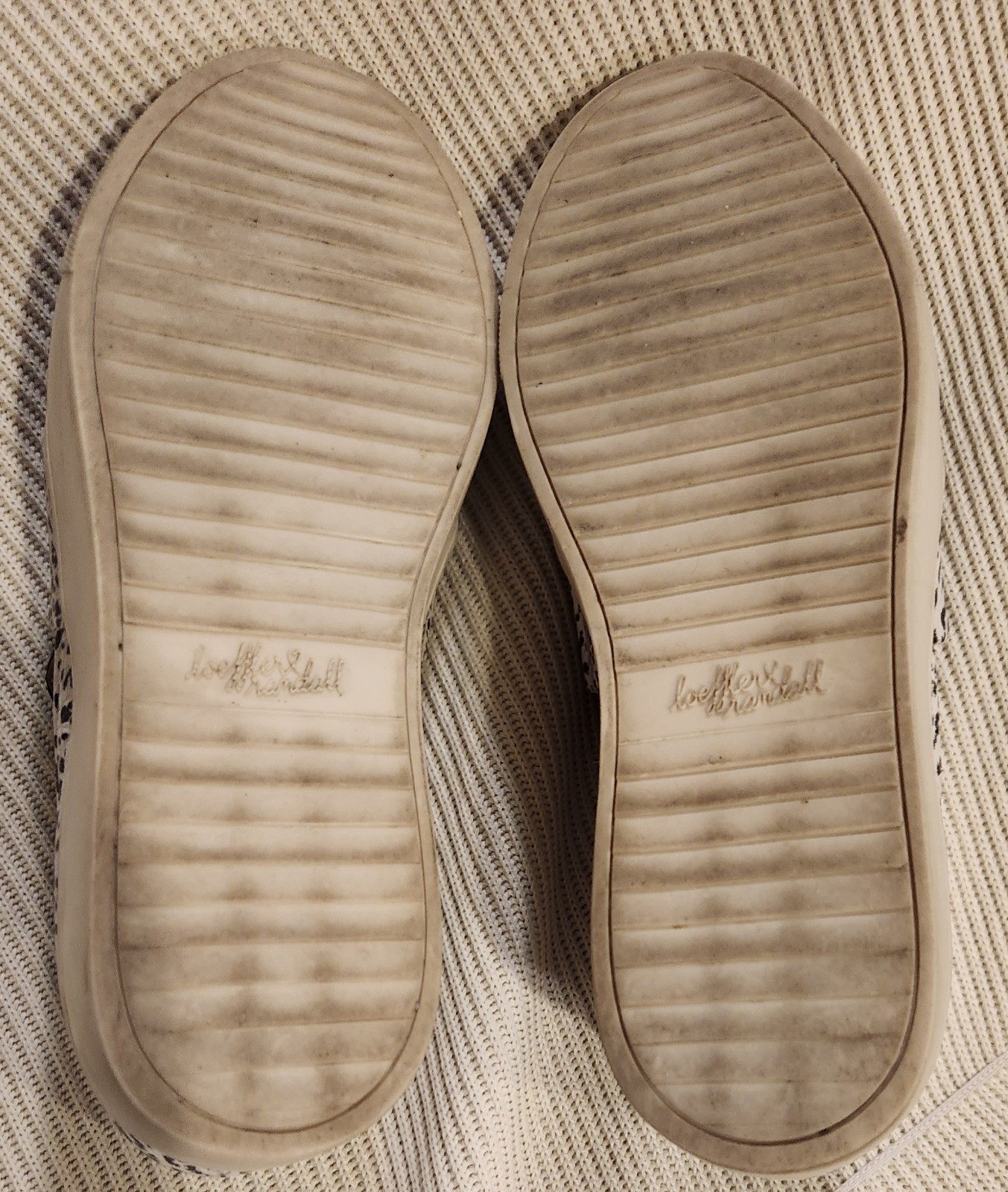Loeffler Randall Irini Leather Haircalf Loafer Sneaker Spotted Black & White 8B